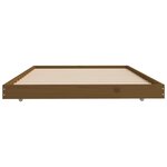 vidaXL Cadre de lit sans matelas marron miel 80x200 cm bois pin massif