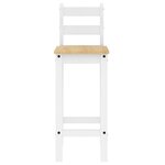 vidaXL Ensemble de bar 3 Pièces Blanc Bois de pin massif
