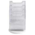 Distributeur De Prospectus Tourniquet De Table 6 Compartiments A4 - Cristal - Exacompta