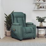 vidaXL Fauteuil de massage Vert foncé Tissu