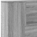 vidaXL Armoire tête de lit avec LED sonoma gris 220x16 5x103 5 cm