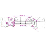 vidaXL Ensemble de canapés 3 Pièces coussins gris clair tissu