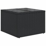 vidaXL Salon de jardin 6 Pièces avec coussins noir résine tressée