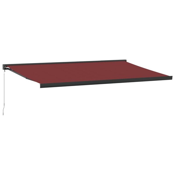 vidaXL Auvent manuel rétractable bordeaux 500x300 cm