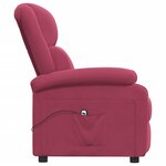 vidaXL Fauteuil inclinable électrique rouge bordeaux velours