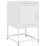 vidaXL Table de chevet blanc 36x39x60 5 cm acier