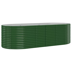 vidaXL Lit surélevé de jardin Acier enduit de poudre 249x100x68cm Vert