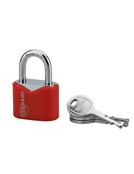 THIRARD - Cadenas à clé Ruby Color  acier  intérieur  anse acier  32mm  3 clés