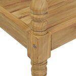 vidaXL Banc Batavia avec coussin taupe 120 cm Bois de teck massif