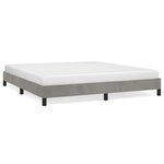 vidaXL Cadre de lit Gris clair 180x200 cm Velours