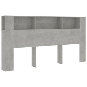 vidaXL Armoire de tête de lit Gris béton 200x18 5x104 5 cm