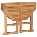 vidaXL Table à dîner pliable de jardin 90x90x75 cm Bois de teck solide