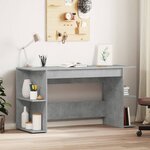 vidaXL Bureau gris béton 140x50x75 cm bois d'ingénierie