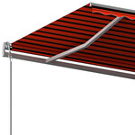 vidaXL Auvent manuel rétractable sur pied 600x350 cm Orange/marron