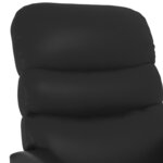 vidaXL Fauteuil électrique de massage Noir Similicuir