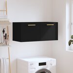 vidaXL Armoire murale noir 80x36 5x35 cm bois d'ingénierie