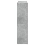 vidaXL Bibliothèque avec portes gris béton 136x37x142 cm