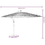 vidaXL Parasol de jardin avec mât en acier bleu 290x290x238 cm