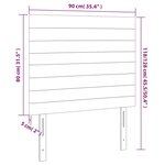 vidaXL Têtes de lit 2 Pièces Rose 90x5x78/88 cm Velours