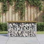 vidaXL Banc de jardin design gabion 83x31 5x42 cm bois de pin imprégné