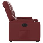 vidaXL Fauteuil inclinable électrique rouge bordeaux similicuir