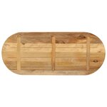 vidaXL Dessus de table 90x40x3 8 cm ovale bois massif de manguier brut