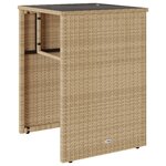 vidaXL Ensemble de bistro 3 Pièces avec coussins beige résine tressée