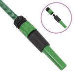 vidaXL Tuyau d'arrosage avec jeu de raccords vert 0 75" 10 m PVC