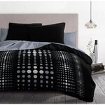 Parure de couette Microfibre 220 x 240 cm et 2 taies d'oreillers 63 x 63 cm Noir