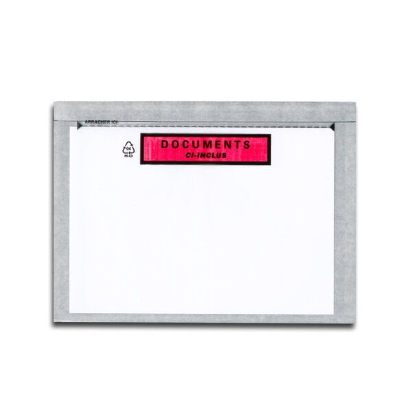 Lot de 1000 pochettes documents ci-inclus pac-list a5