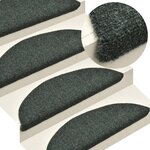 vidaXL Tapis autoadhésifs de marches 5 Pièces Vert 56x17x3 cm Aiguilleté
