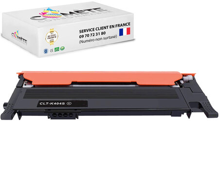 Clt-404s - 1 cartouches d'encre toner 404 noir compatible avec samsung clt-404s clt404s 404s 404c pour imprimante xpress c430 c430w c480 c480fn c480fw