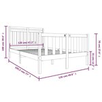 vidaXL Cadre de lit 120x190 cm Petit double Bois massif