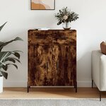 vidaXL Buffet chêne fumé 69 5x34x90 cm bois d'ingénierie