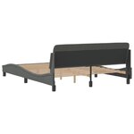 vidaXL Cadre de lit sans matelas gris foncé 160x200 cm tissu