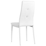 vidaXL Chaises à manger lot de 4 blanc similicuir