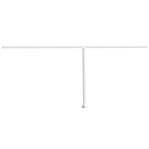 vidaXL Jeu de poteaux d'auvent blanc 600x245 cm fer