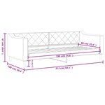 vidaXL Lit de repos gris foncé 90x190 cm tissu