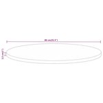vidaXL Dessus de table Ø 80x2 5 cm rond bois massif de manguier brut