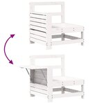 vidaXL Salon de jardin 5 Pièces blanc bois massif de pin