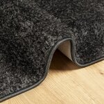 vidaXL Tapis ISTAN à poils longs aspect brillant anthracite 80x150 cm