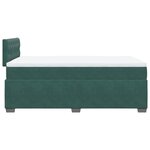 vidaXL Sommier à lattes de lit et matelas Vert foncé 120x200cm Velours
