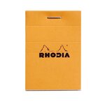 Bloc ORANGE N°10 5,2x7,5 cm 80F agrafées 80g Q.5x5 RHODIA