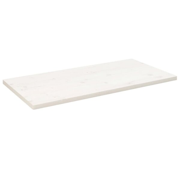 vidaXL Dessus de table blanc 110x55x2 5 cm bois de pin massif