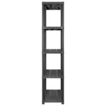 vidaXL Étagère de rangement à 5 niveaux Noir 284x38x170 cm Plastique