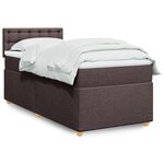 vidaXL Sommier à lattes de lit avec matelas Marron foncé 90x200 cm