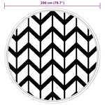 vidaXL Tapis d'extérieur gris Ø200 cm PP