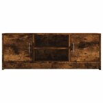 vidaXL Meuble TV chêne fumé 102x30x37 5 cm bois d'ingénierie