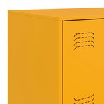 vidaXL Buffet jaune moutarde 67x39x107 cm acier