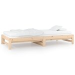 vidaXL Lit coulissant 2x(90x190) cm Bois de pin massif